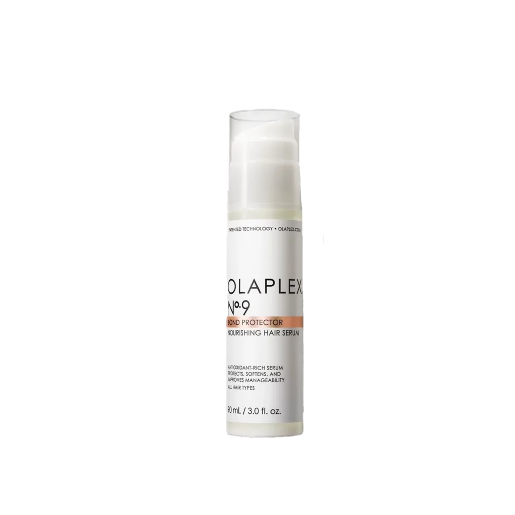 Voorkant van een flesje Olaplex No.9 Bond Protector Nourishing Hair Serum van 90 ml.
